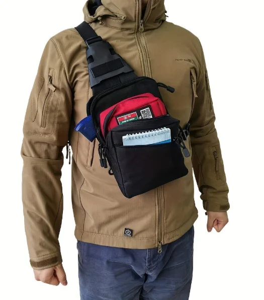 Edc Concealed Carry Fanny Pack - Tactische Schoudertas voor Verborgen Wapendraging: Snel