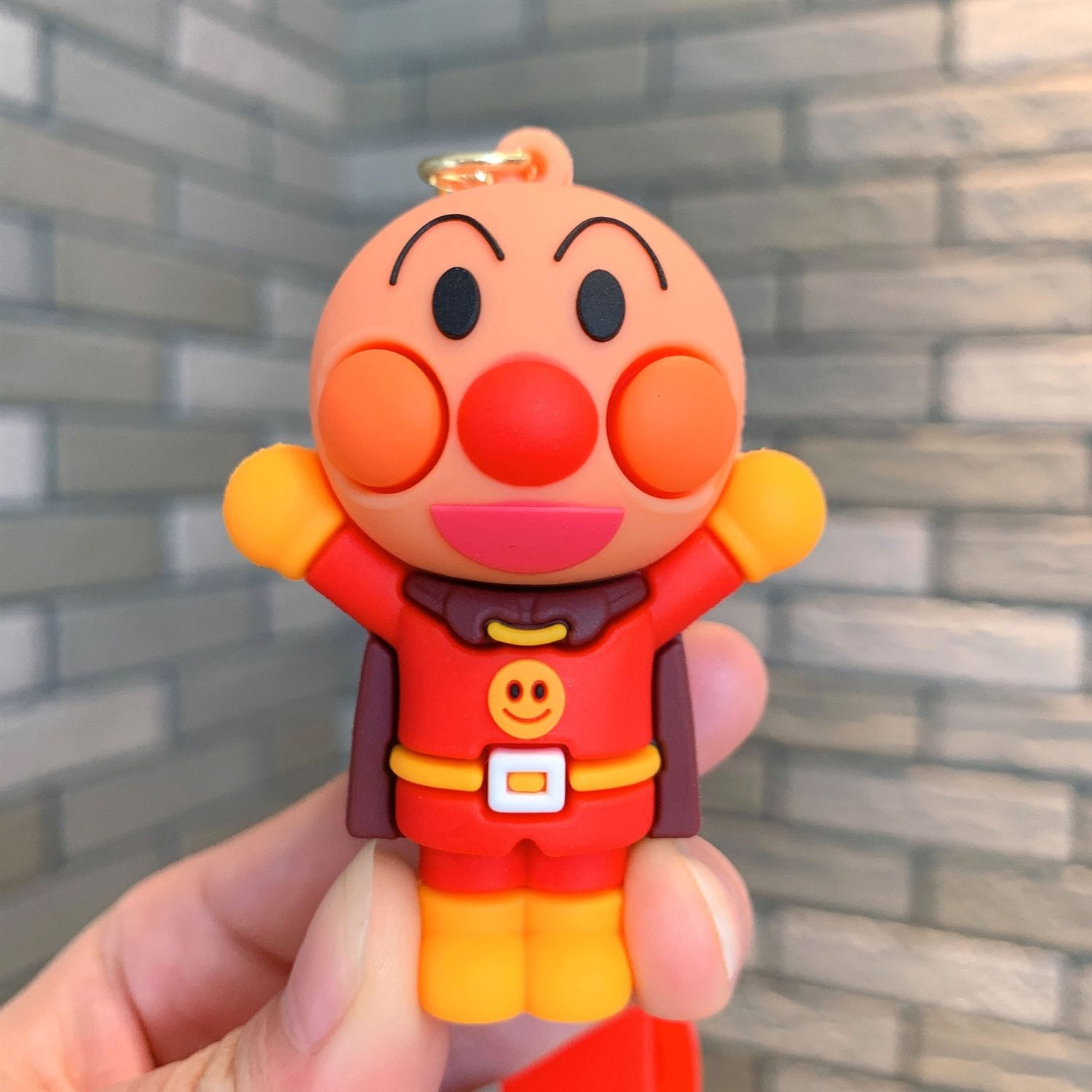 Carabiner Keychain - Nieuwe Cartoon Anpanman Sleutelhanger 3D Siliconen