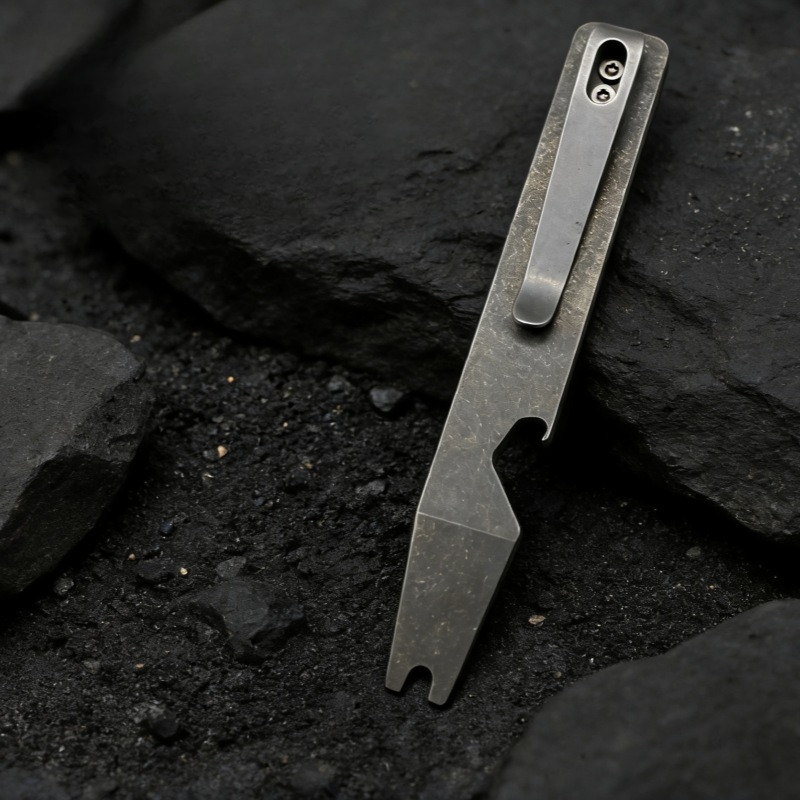 Titanium Pry Bar - Titanium Pry Bar EDC Multitool Flesopener