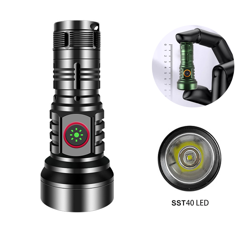 Edc (Every Day Carry - Sst40 Led Zaklamp Type-C Usb Oplaadbare