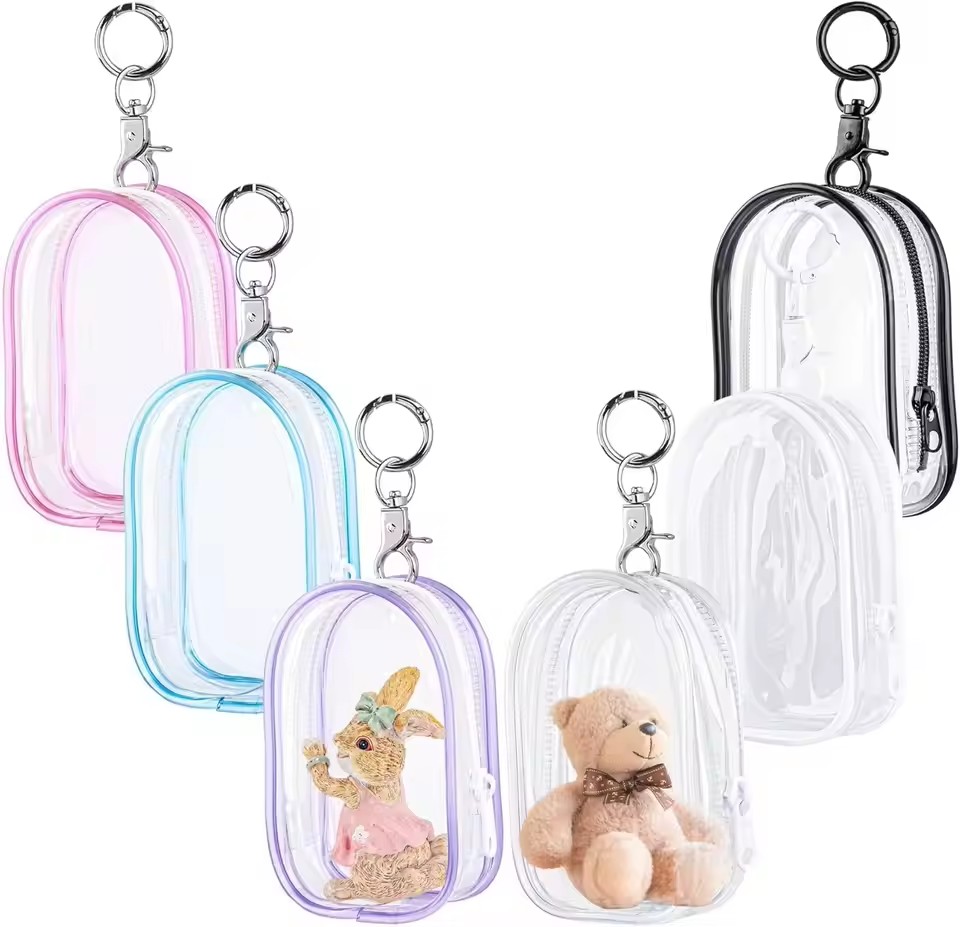 Cable Winder Keychain - Doorzichtige hoesorganizer voor 15-17 cm pluche