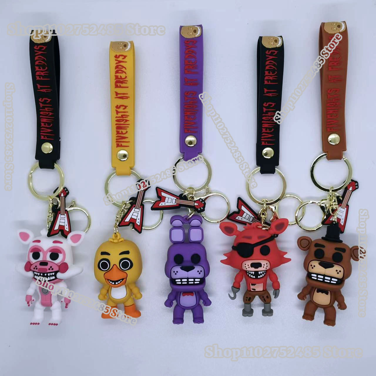 Carabiner Keychain - 5 stuks Cartoon Anime FNAF Figuur