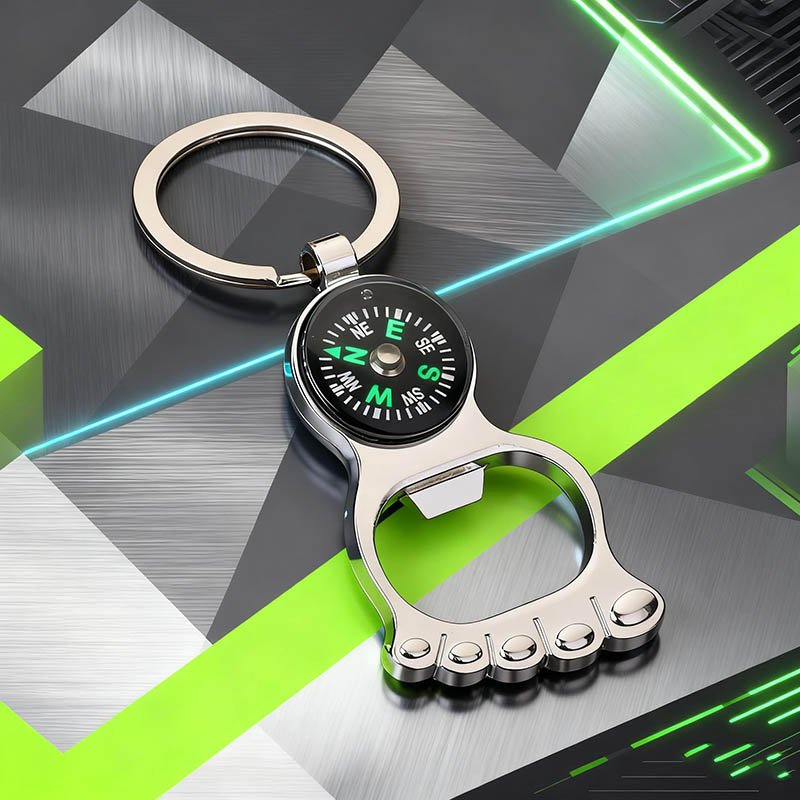 Compass Keychain Mini - Unieke nautische kompas sleutelhanger metalen ronde
