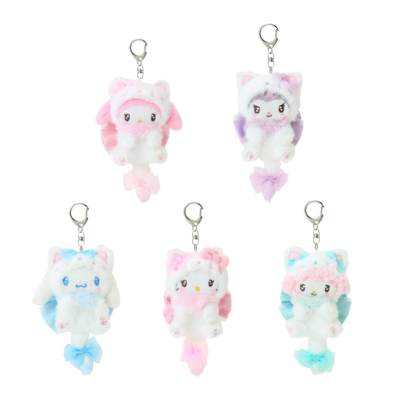 Carabiner Keychain - Hello Kitty Cream Cat Bowknot Kostuum