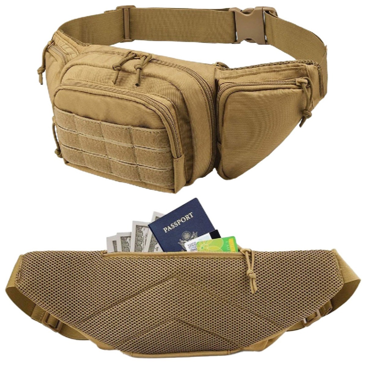 Edc Concealed Carry Fanny Pack - MOLLE Tactische Verborgen Draagtas Pistoolholster EDC