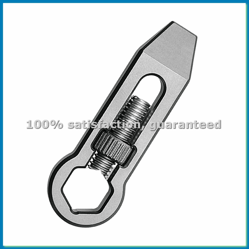 Titanium Pry Bar - Titaniumlegering zeskantsleutel Mini koevoet flesopener sleutelhanger