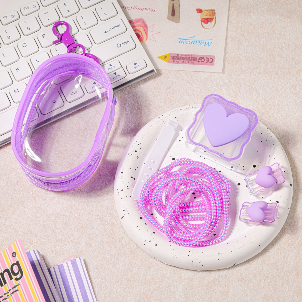 Cable Winder Keychain - Opbergtasje Sleutelhanger Tas + Mouw Oplader
