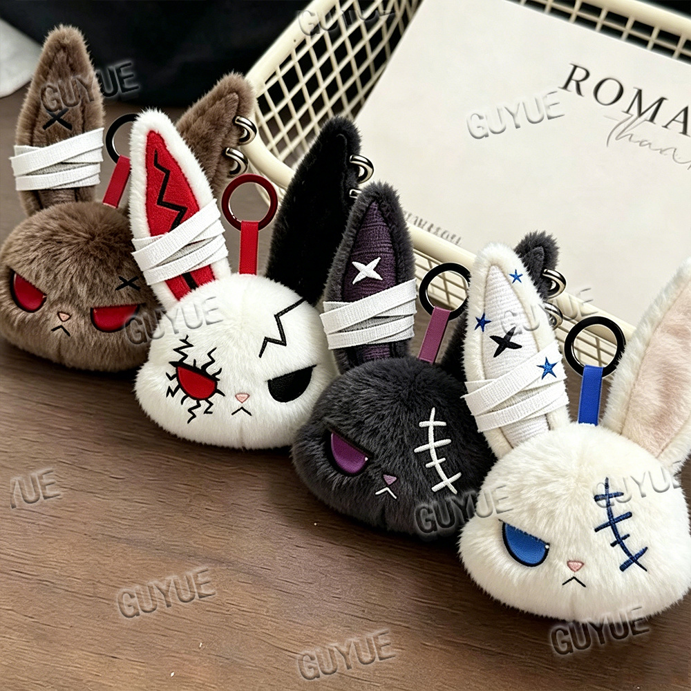 Carabiner Keychain - Kawaii sleutelhanger Hot Gothic Bunny pluche
