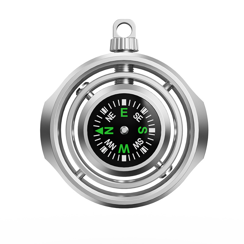 Compass Keychain Mini - MINI Kompas Vingertop Fidget Roller Sleutelhanger