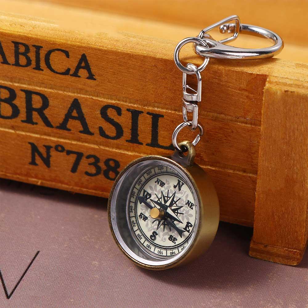 Compass Keychain Mini - Klimuitrusting Zinklegering Sleutelhanger Navigatiegereedschap Hanger Draagbaar