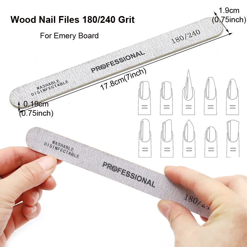 100 Stuks Houten Nagelvijl Pro - Nail File Titanium recensie en prijs