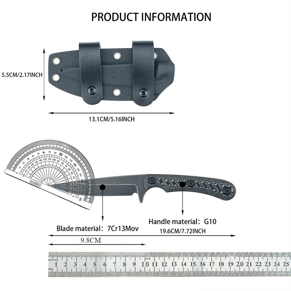 Full Tang Vaste mesmessen 7Cr1 - Everyday Carry (Edc) Knife recensie en prijs