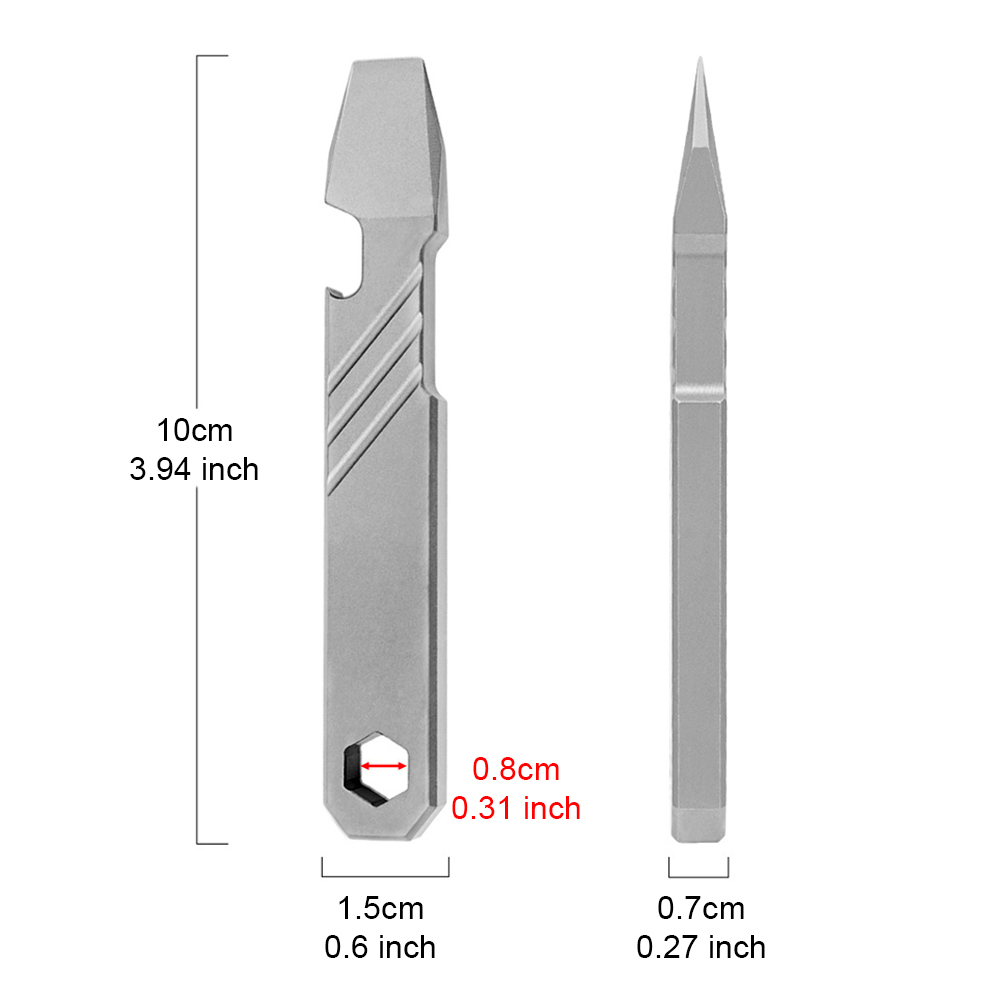 Titanium EDC Pry Bar Tool – 4” - Titanium Pry Bar recensie en prijs