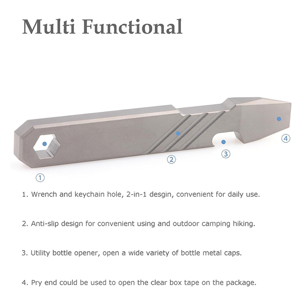 Titanium EDC Pry Bar Tool – 4” - Titanium Pry Bar recensie en prijs