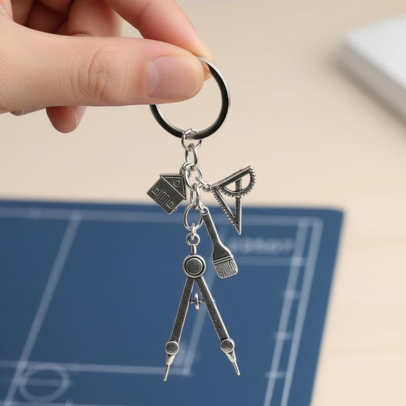 Multifunctionele zilveren sleu - Compass Keychain Mini recensie en prijs