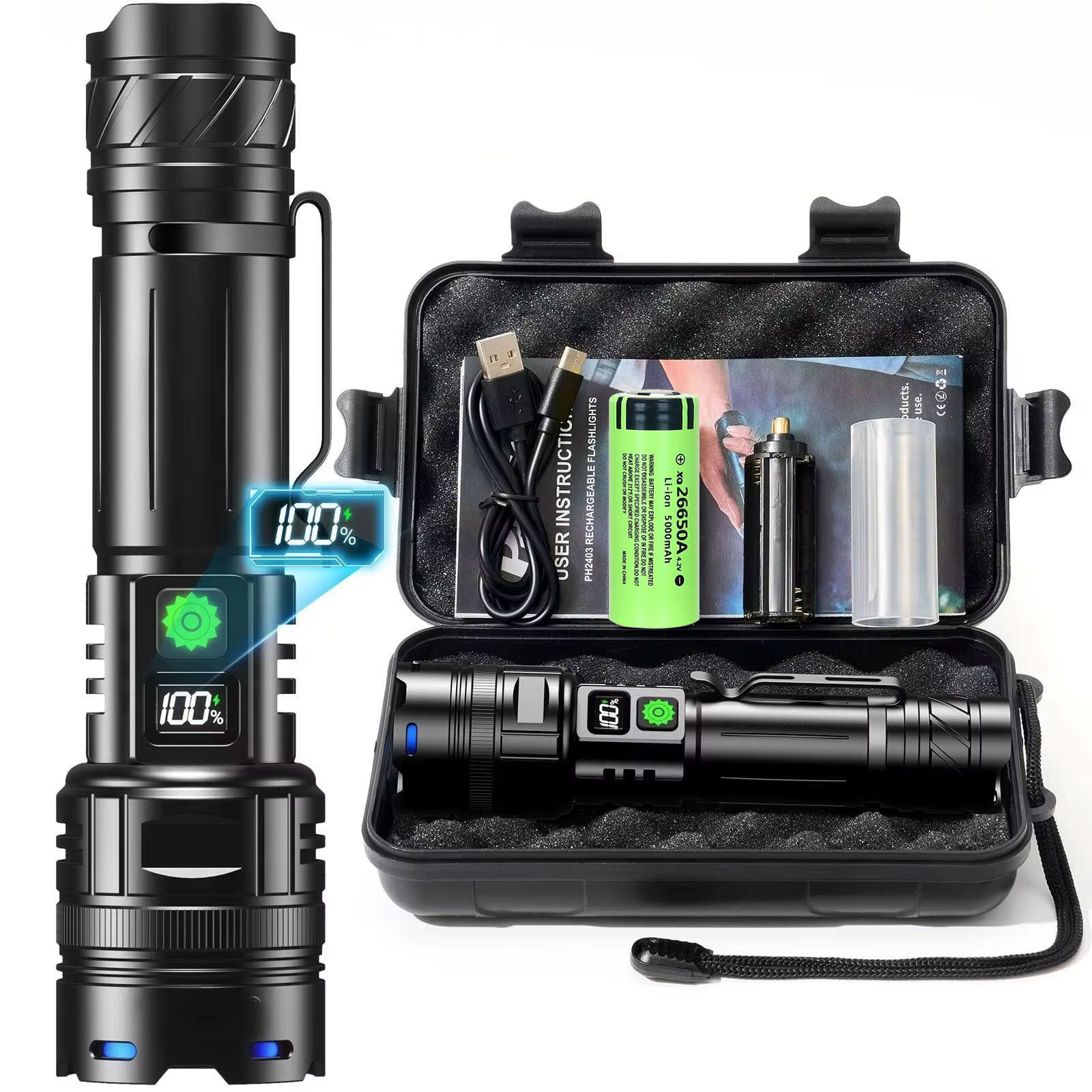 High Power LED-zaklamp USB opl - Edc Carry Pen recensie en prijs