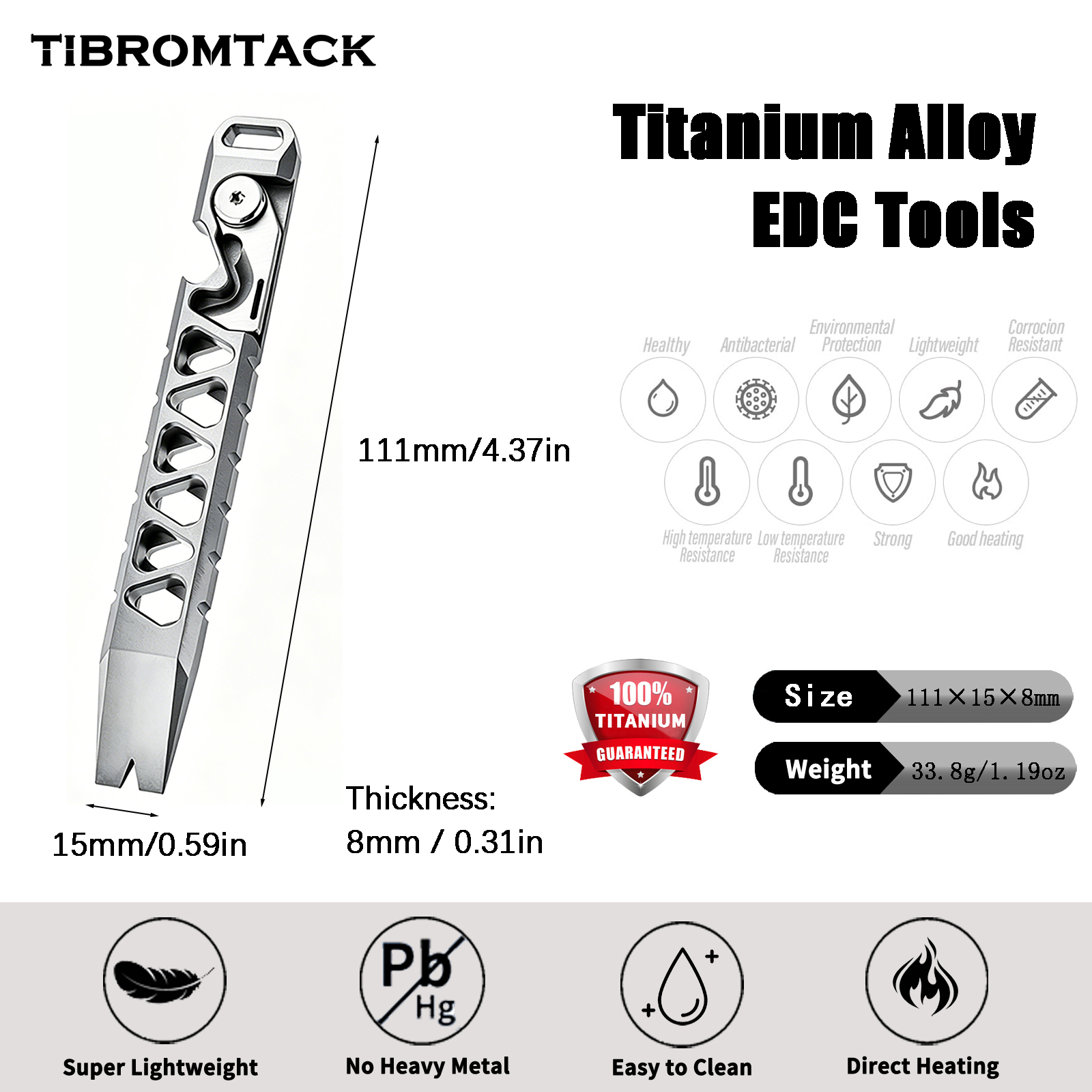 TIBROMTACK Titanium multifunct - Edc Carry Co recensie en prijs