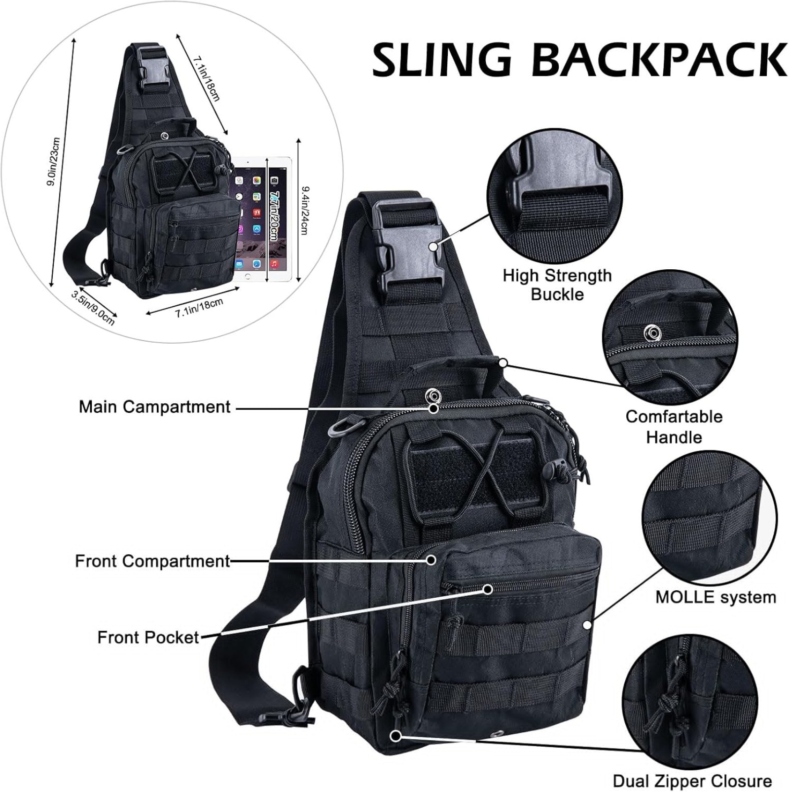 Tactische Sling Borsttas Duurz - Edc Everyday Carry Bag recensie en prijs